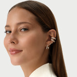 1.15 ctw 14K Gold Asscher Cut Lab Grown Diamond Hinged Ear Cuff