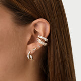 1.15 ctw 14K Gold Asscher Cut Lab Grown Diamond Hinged Ear Cuff