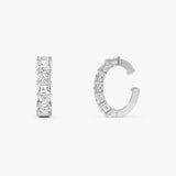 1.15 ctw 14K Gold Asscher Cut Lab Grown Diamond Hinged Ear Cuff