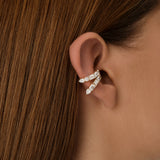 1.75 ctw 14K Gold Multi-Shape Lab Grown Diamond Hinged Ear Cuff Ferkos Fine Jewelry