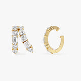1.75 ctw 14K Gold Multi-Shape Lab Grown Diamond Hinged Ear Cuff 14k Gold Ferkos Fine Jewelry