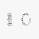 0.55 ctw 14K Gold Marquise & Baguette Lab Grown Diamond Bezel Ear cuff