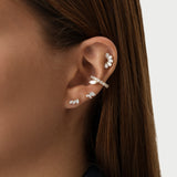 0.35 ctw 14K Gold Round Lab Grown Diamond Hinged Hoop Ear Cuff