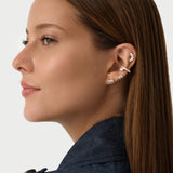 0.35 ctw 14K Gold Round Lab Grown Diamond Hinged Hoop Ear Cuff