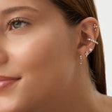 0.35 ctw 14K Gold Round Lab Grown Diamond Hinged Hoop Ear Cuff