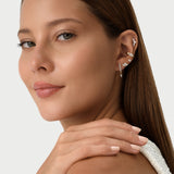0.25 ctw 14K Gold Marquise Lab Grown Diamond Bezel Hinge Ear Cuff