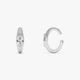 0.25 ctw 14K Gold Marquise Lab Grown Diamond Bezel Hinge Ear Cuff