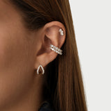 0.60 ctw 14K Gold Round Lab Grown Diamond Hinged Ear Cuff