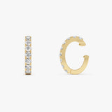 0.60 ctw 14K Gold Round Lab Grown Diamond Hinged Ear Cuff