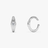 0.20 ctw 14K Gold Round Lab Grown Diamond Bezel Hinge Ear Cuff