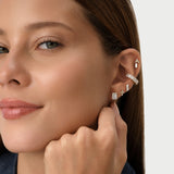 1.25 ctw 14K Gold Emerald Cut Lab Grown Diamond Hinged Ear Cuff