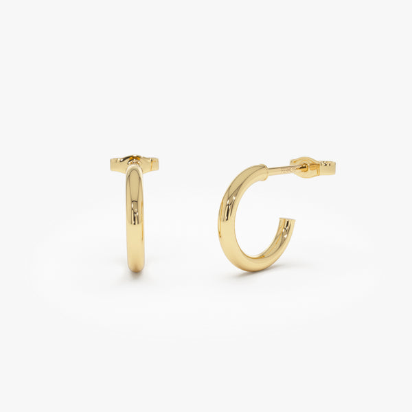 14K 2MM Dainty Gold Hoops