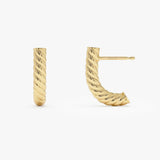 14K Rope Hoop Earrings Ferkos Fine Jewelry