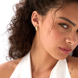 14K Gold Knife Edge Open Hoops Ferkos Fine Jewelry