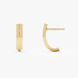 14K Gold Knife Edge Open Hoops Ferkos Fine Jewelry