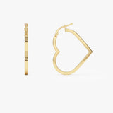 14K Heart Hoop Earrings Ferkos Fine Jewelry