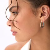 14k Mixed Metal Gold Hoop Earrings 15MM Ferkos Fine Jewelry