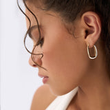 14k Mixed Metal Gold Hoop Earrings 15MM Ferkos Fine Jewelry