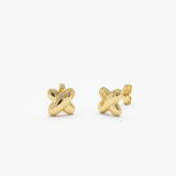 14K Gold X Stud Earrings Ferkos Fine Jewelry