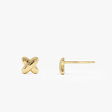 14K Gold X Stud Earrings Ferkos Fine Jewelry