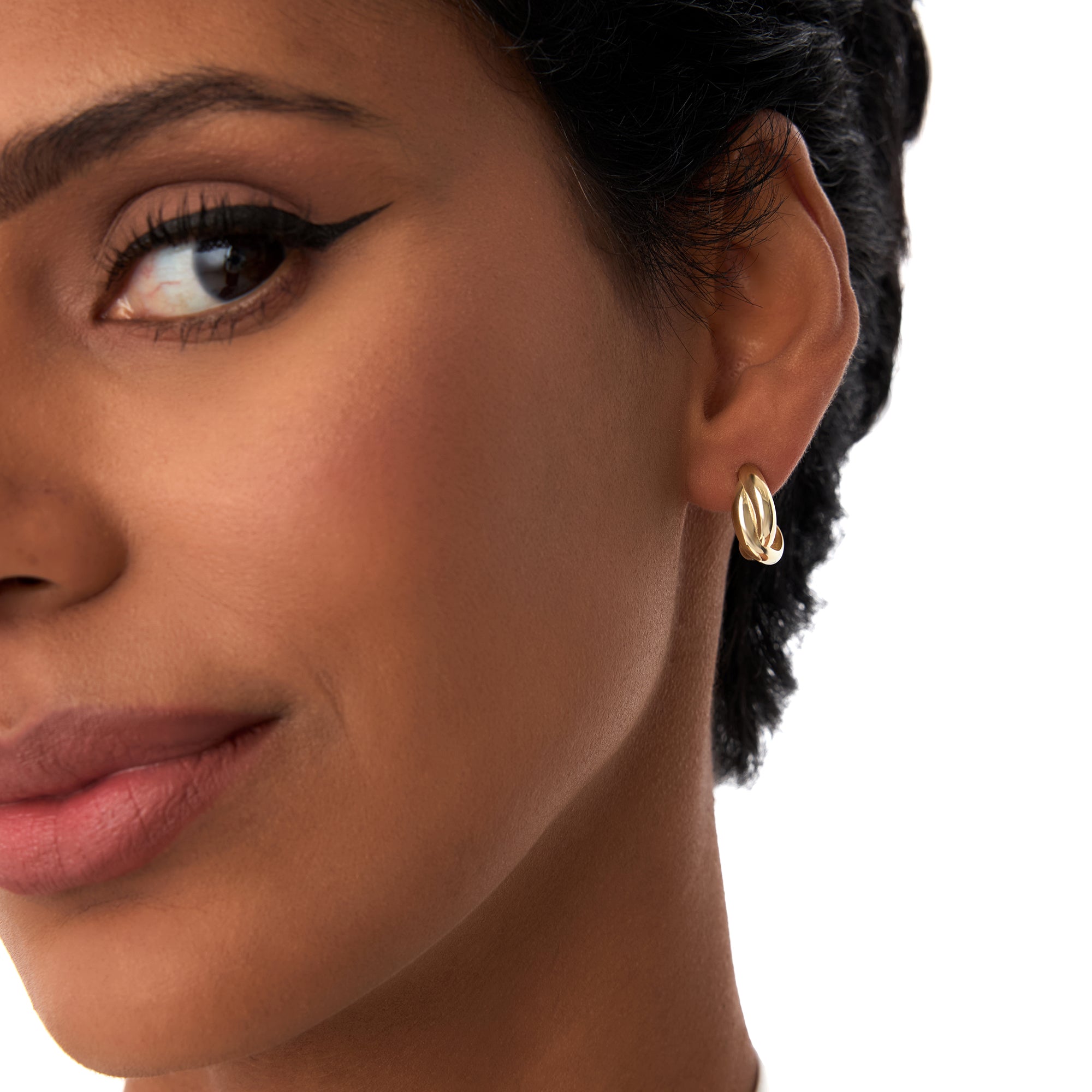 14K Gold Chunky Twisted Hoop Earrings Ferkos Fine Jewelry