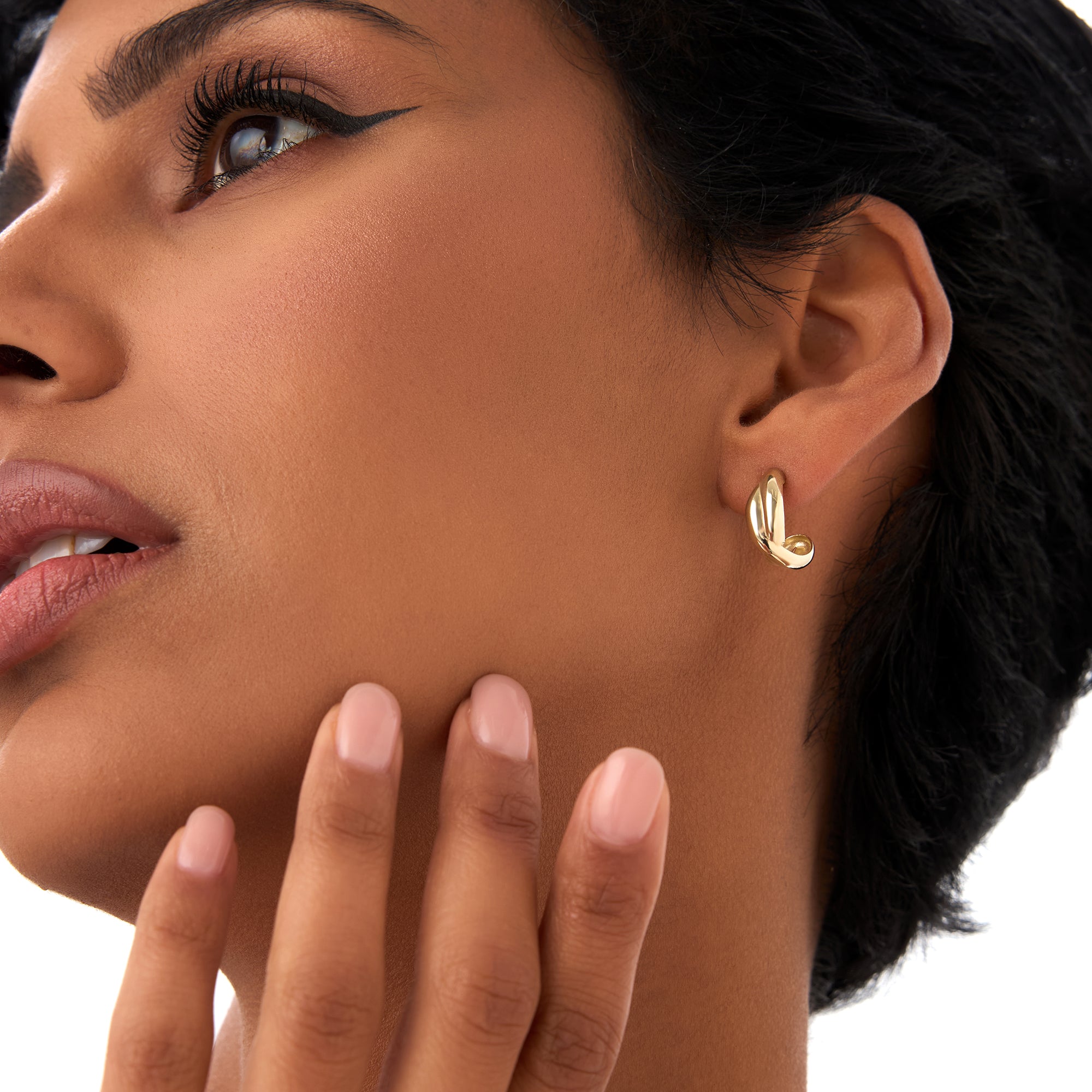 14K Gold Chunky Twisted Hoop Earrings Ferkos Fine Jewelry