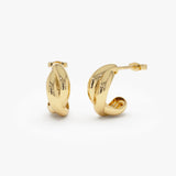 14K Gold Chunky Twisted Hoop Earrings 14K Gold Ferkos Fine Jewelry