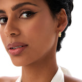 14k Gold Ribbed Dome Hoop Earrings Ferkos Fine Jewelry