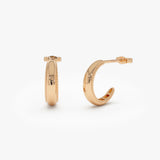 14k Gold Rope Edge Hoop Earrings Ferkos Fine Jewelry