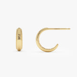 14k Gold Rope Edge Hoop Earrings Ferkos Fine Jewelry