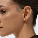 14k Gold Twisted Hoop Earrings – 25MM Ferkos Fine Jewelry