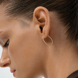 14k Gold Twisted Hoop Earrings – 25MM Ferkos Fine Jewelry