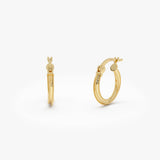 14k Gold Milgrain Hoop Earrings 14k Gold Ferkos Fine Jewelry