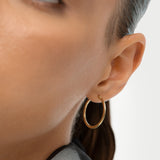 14k Gold Hoop Earrings – 24MM Ferkos Fine Jewelry