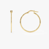 14k Gold Hoop Earrings – 24MM Ferkos Fine Jewelry