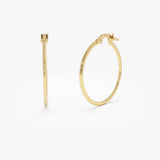 14k Gold Hoop Earrings – 24MM 14k Gold Ferkos Fine Jewelry