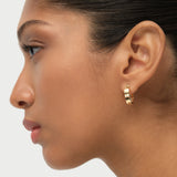 14k Gold Geometric Oval Hoop Earrings Ferkos Fine Jewelry