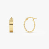 14k Gold Geometric Oval Hoop Earrings Ferkos Fine Jewelry
