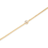 14K Gold Lab Grown Diamond Flower Curb Chain Bracelet Ferkos Fine Jewelry