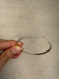 14K Gold Triple Row Diamond Hinged Bangle Ferkos Fine Jewelry
