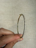 14K Gold Triple Row Diamond Hinged Bangle Ferkos Fine Jewelry