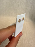 14K Gold Diamond Ray Stud Earrings Ferkos Fine Jewelry