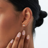 14k Rose Marquise Crown Stud Earrings Ferkos Fine Jewelry