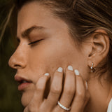 14k Rose Prong Setting Diamond Hoop Earrings Ferkos Fine Jewelry