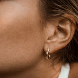 14k Rose Prong Setting Diamond Hoop Earrings Ferkos Fine Jewelry