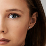 14k Rose Dainty Minimal Baguette Diamond Studs Ferkos Fine Jewelry