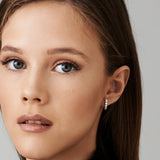 14k Rose Gold Mixed Diamond Shapes Statement Stud Earrings