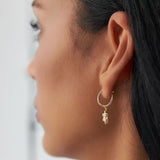 14k Illusion Setting Baguette Diamond Dangling Hoop Earrings  Ferkos Fine Jewelry