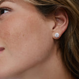 1.30 ctw 14k Round Lab Grown Diamond Halo Stud Earrings - Josephine  Ferkos Fine Jewelry