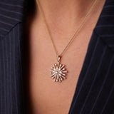 14k Baguette Diamond Unique Necklace  Ferkos Fine Jewelry